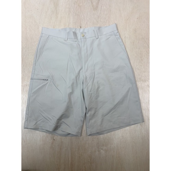Grand Slam Men Shorts Performance Stretch Khaki Heather Golf Shorts Size 32 - Picture 1 of 6